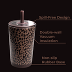 Brown Leopard - Everyday Tumbler 14oz uj