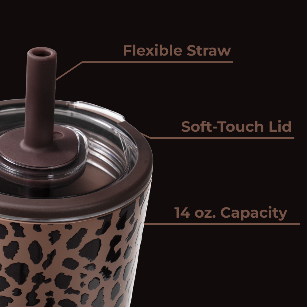 Brown Leopard - Everyday Tumbler 14oz uj